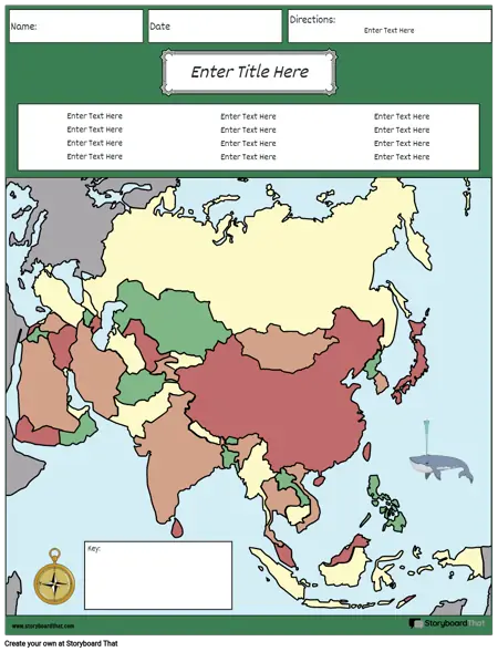 Carte de L'Asie et du Moyen-Orient