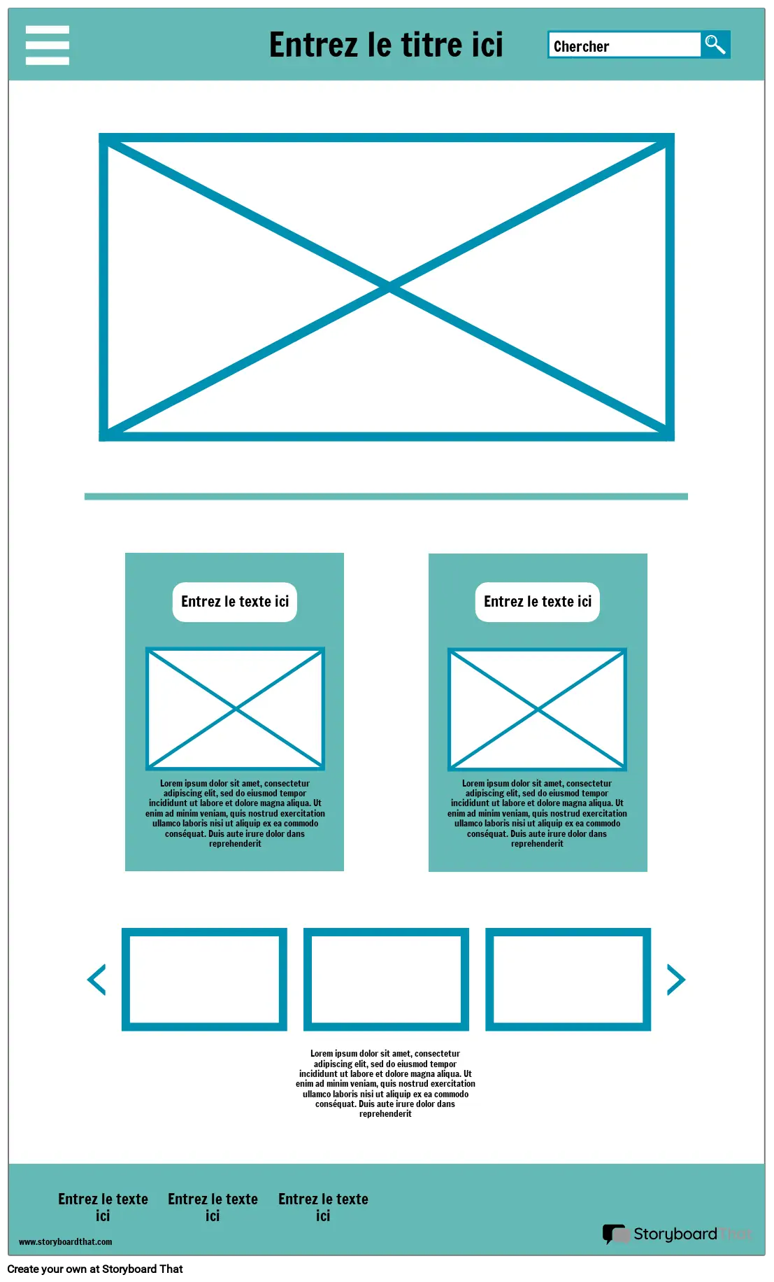 Modèles et Exemples de Wireframe | Outil Filaire GRATUIT