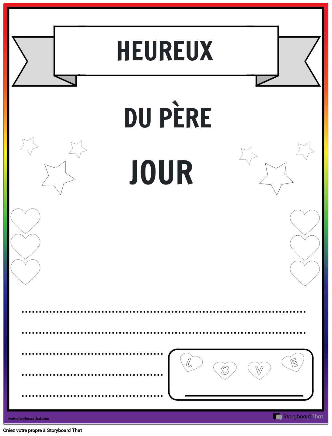 Feuille de Coloriage Pour la Fête des Pères