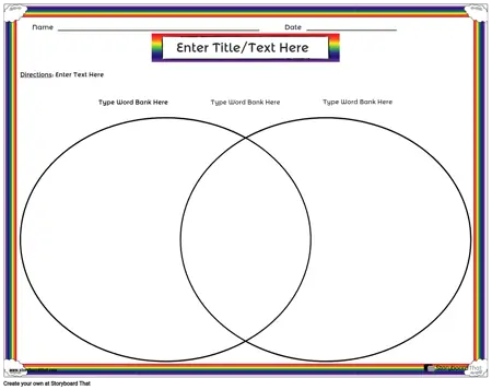 Feuille de Travail du Diagramme de Venn 12