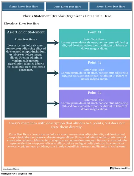 Feuille de Travail sur L'énoncé de Thèse Portrait en Couleur 8
