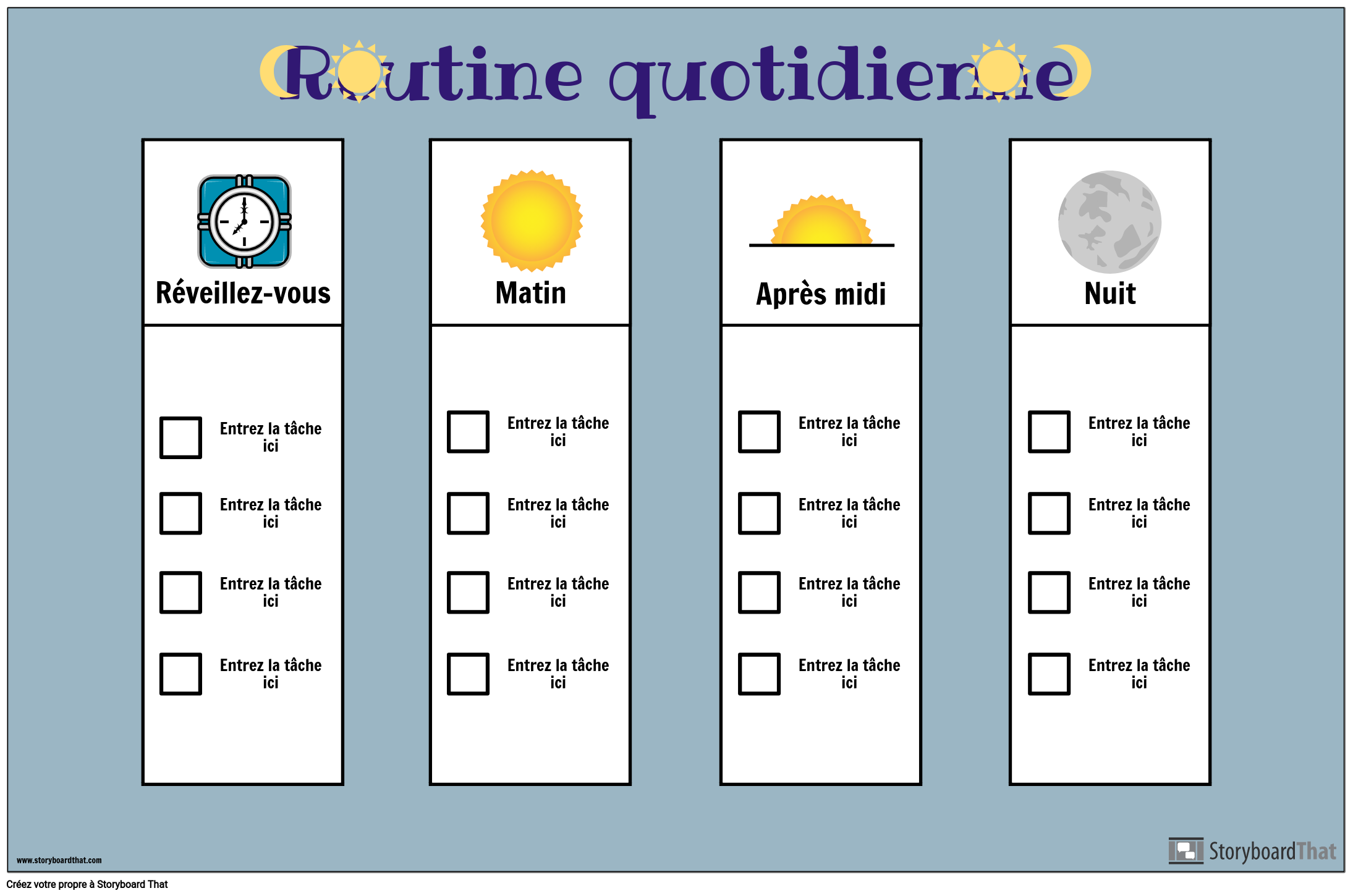 Graphique de Routine Quotidienne