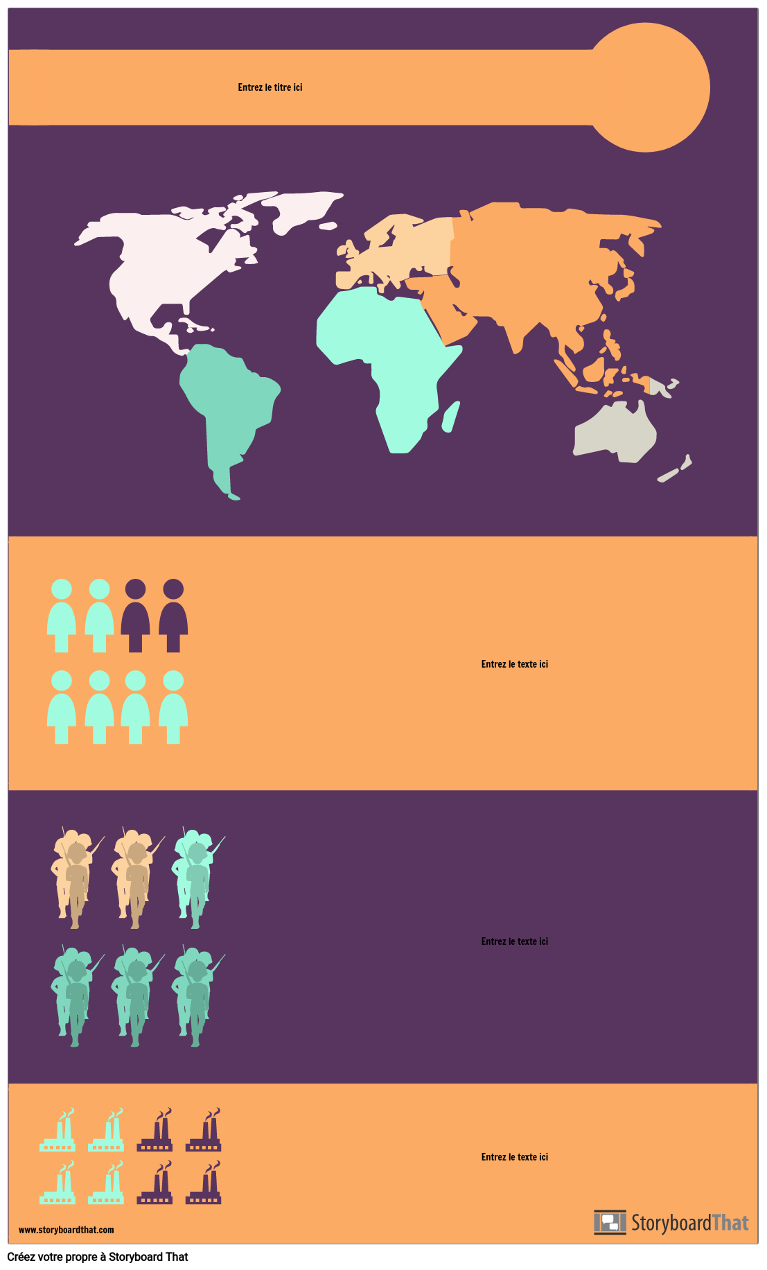 Modèle D'infographie Mondiale