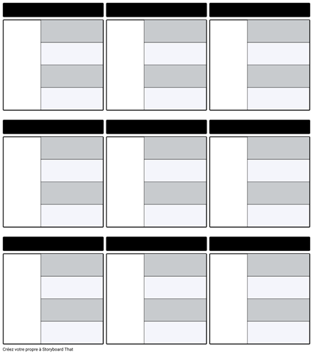 Modèle de Carte de Caractères Blank
