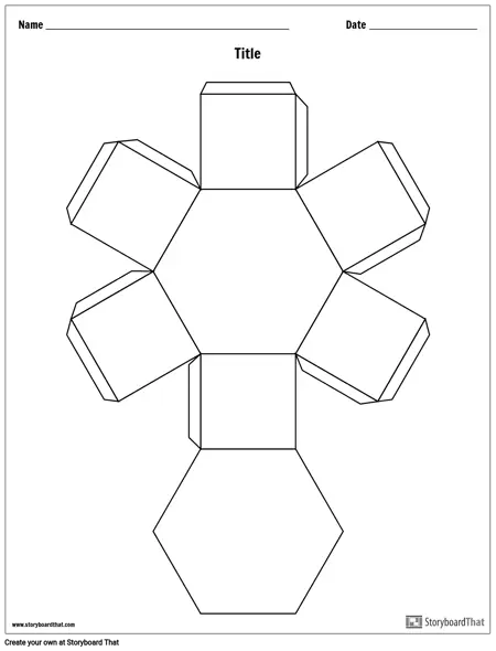 Modèle de Cube D'histoire Hexagonale
