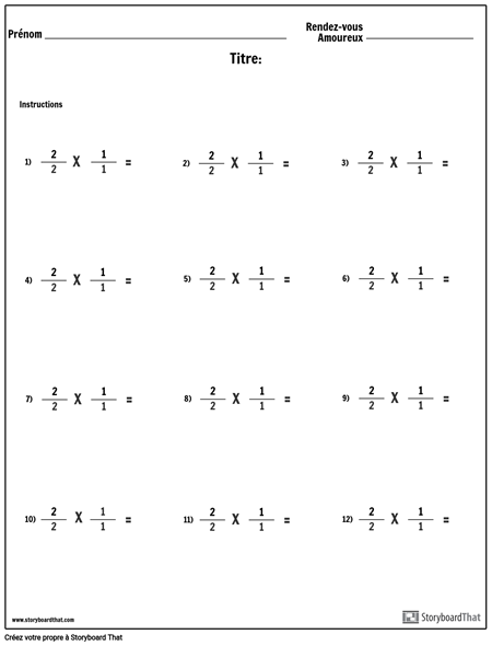 Multiplication - Fractions