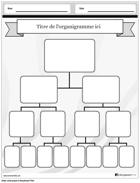 Nouveau modèle d'organigramme de création de page 1 (noir et blanc)