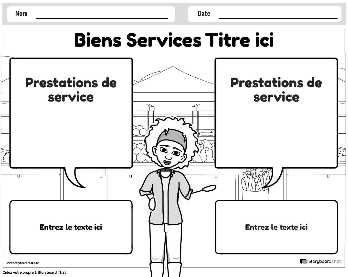 Nouveau modèle de page de création de biens et services 2 (noir et blanc)