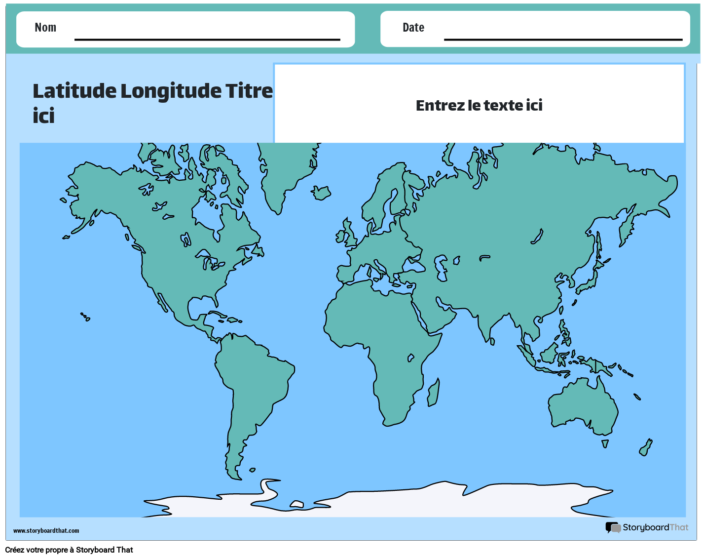 Carte Du Monde Vierge Avec Latitude Et Longitude