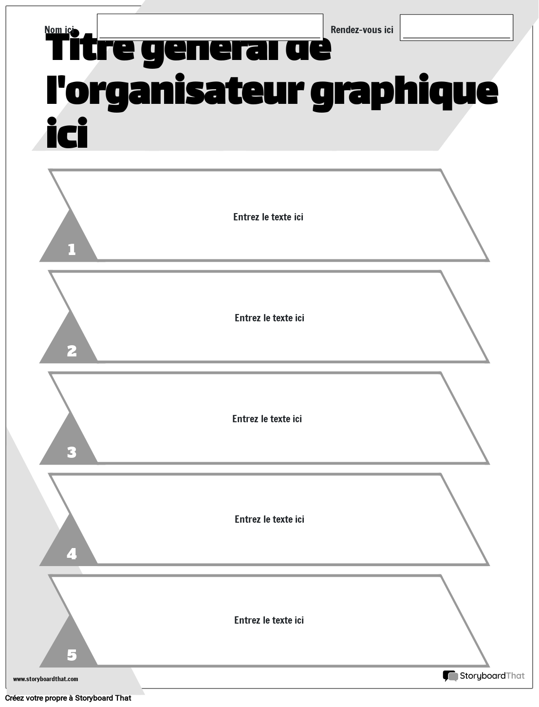 Nouvel organisateur graphique général de page de création 5 (noir et blanc)