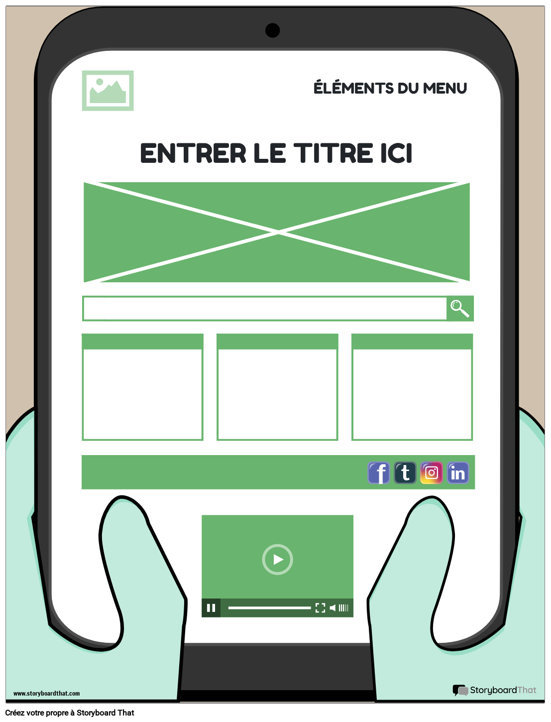 Page D'accueil Wireframe 1