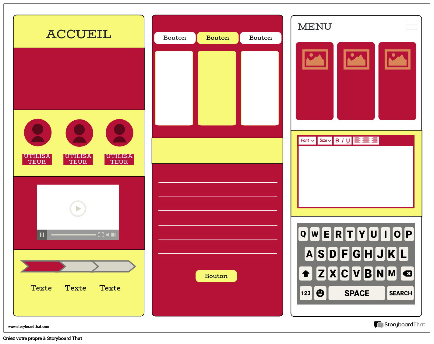 Page D'accueil Wireframe 4