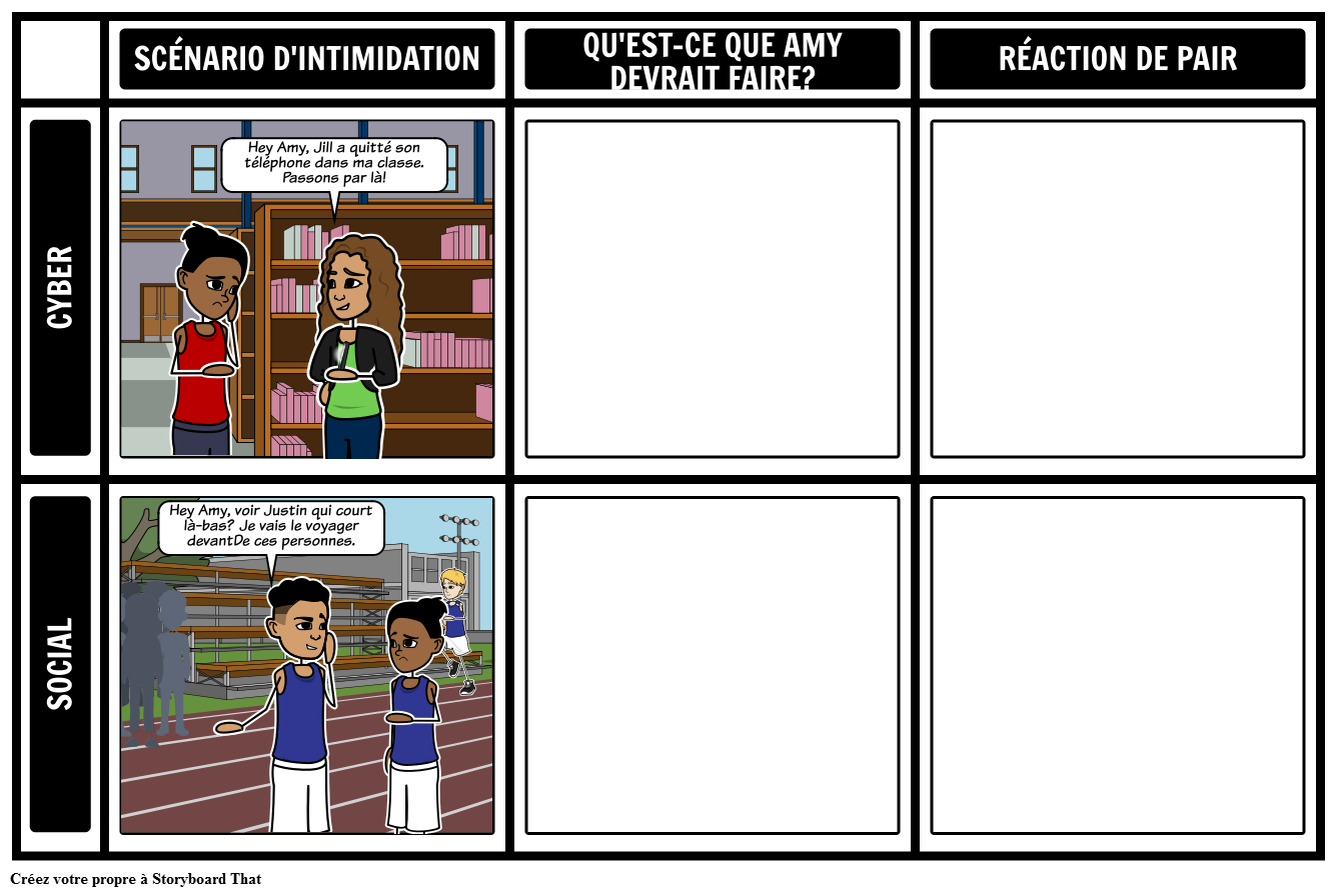 Storyboard that. Amy and Jill. Activity scenarios.