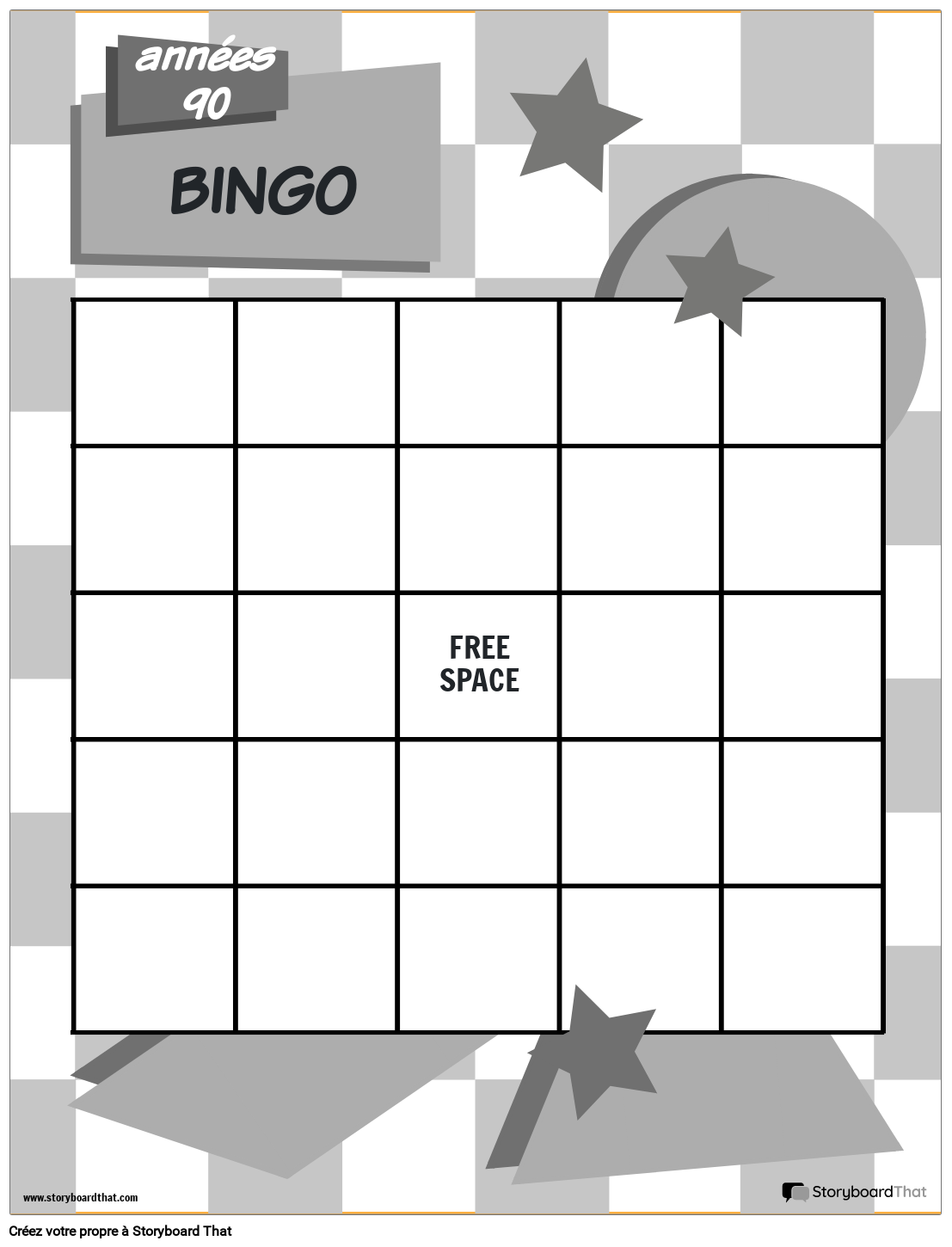 Tableau de Bingo 4 BW
