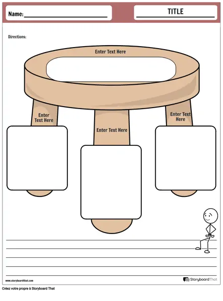 Tabouret Organisateur Graphique