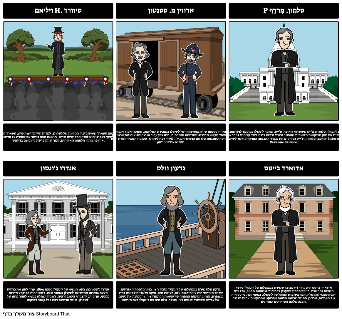 אברהם לינקולן הנשיאות - דמויות מרכזיות של הקבינט של לינקולן