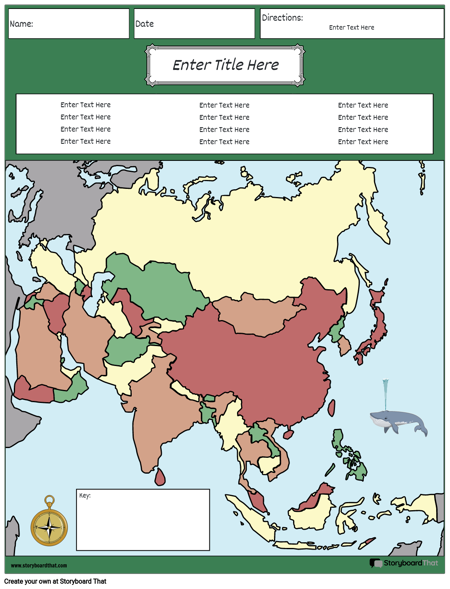 מפת אסיה והמזרח התיכון