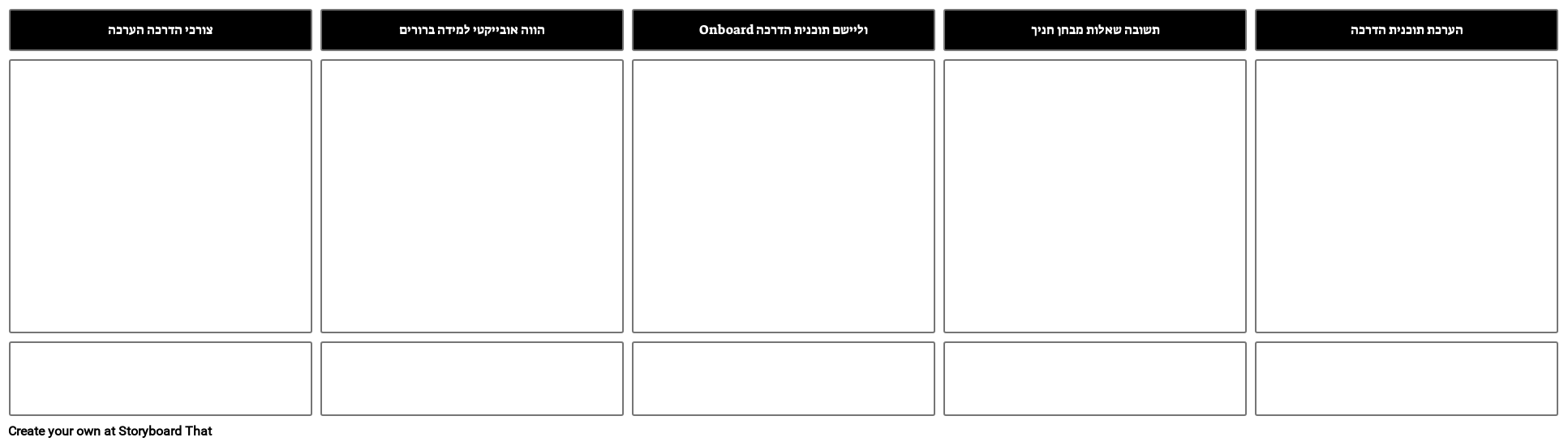 תבנית תוכנית הדרכה