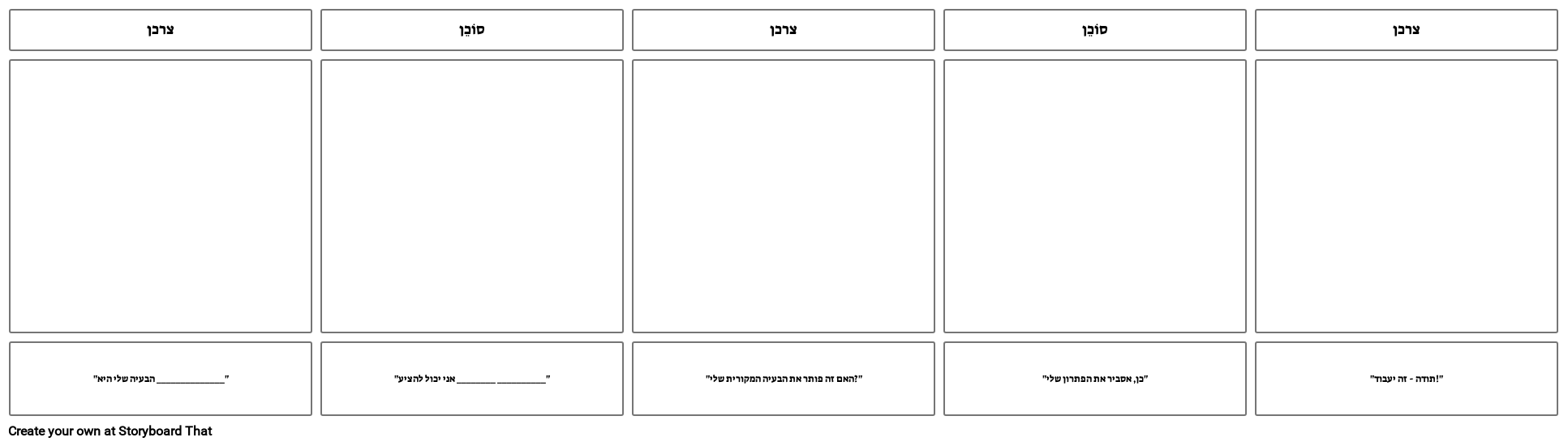 תבנית תרחיש לקוח