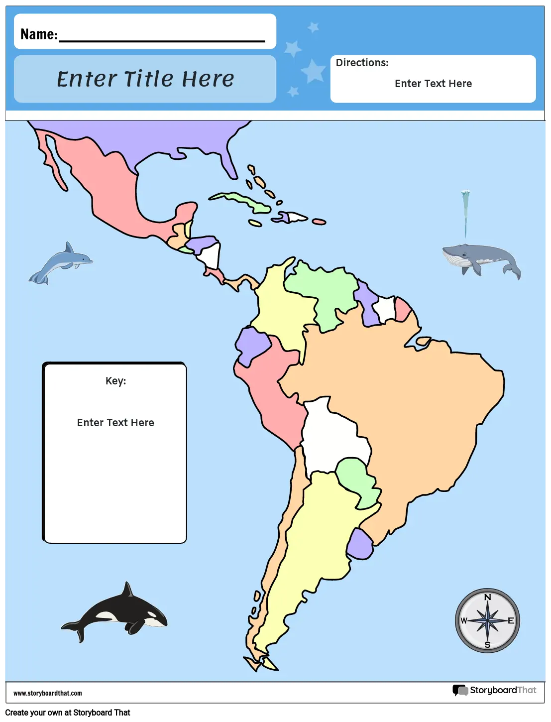 מפת דרום אמריקה