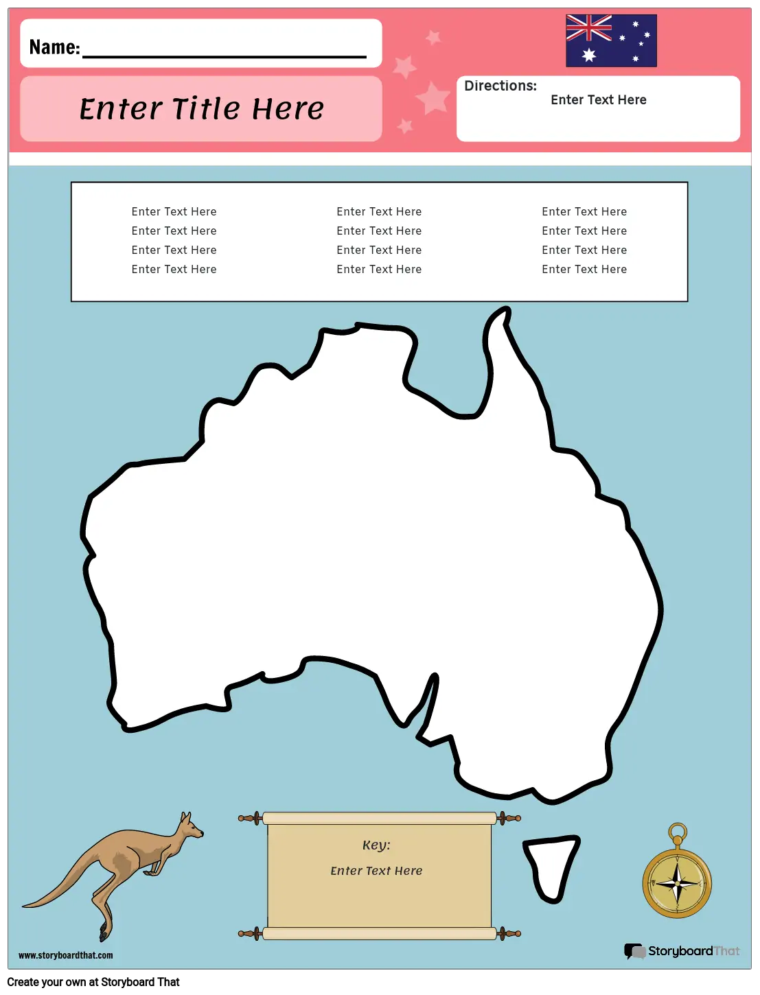 מפת אוסטרליה
