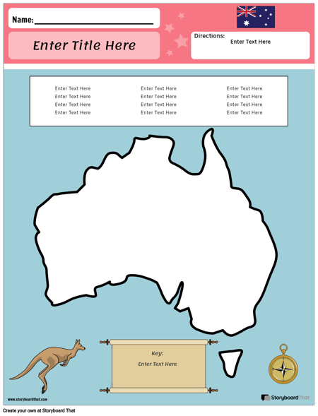 מפת אוסטרליה