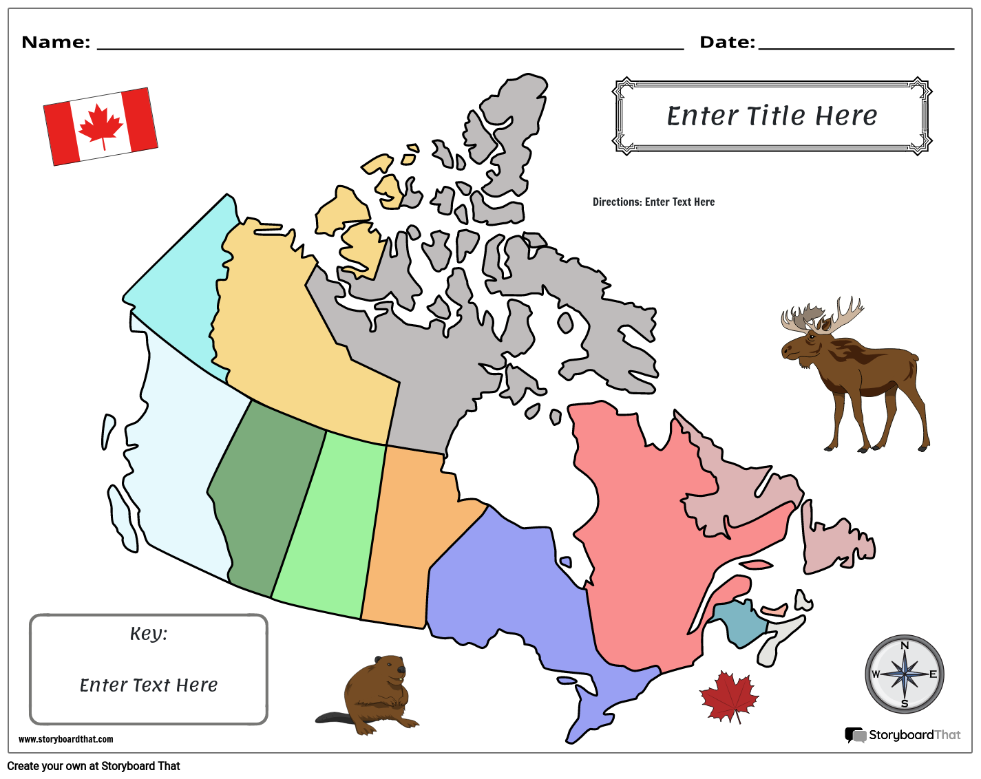 מפה של קנדה