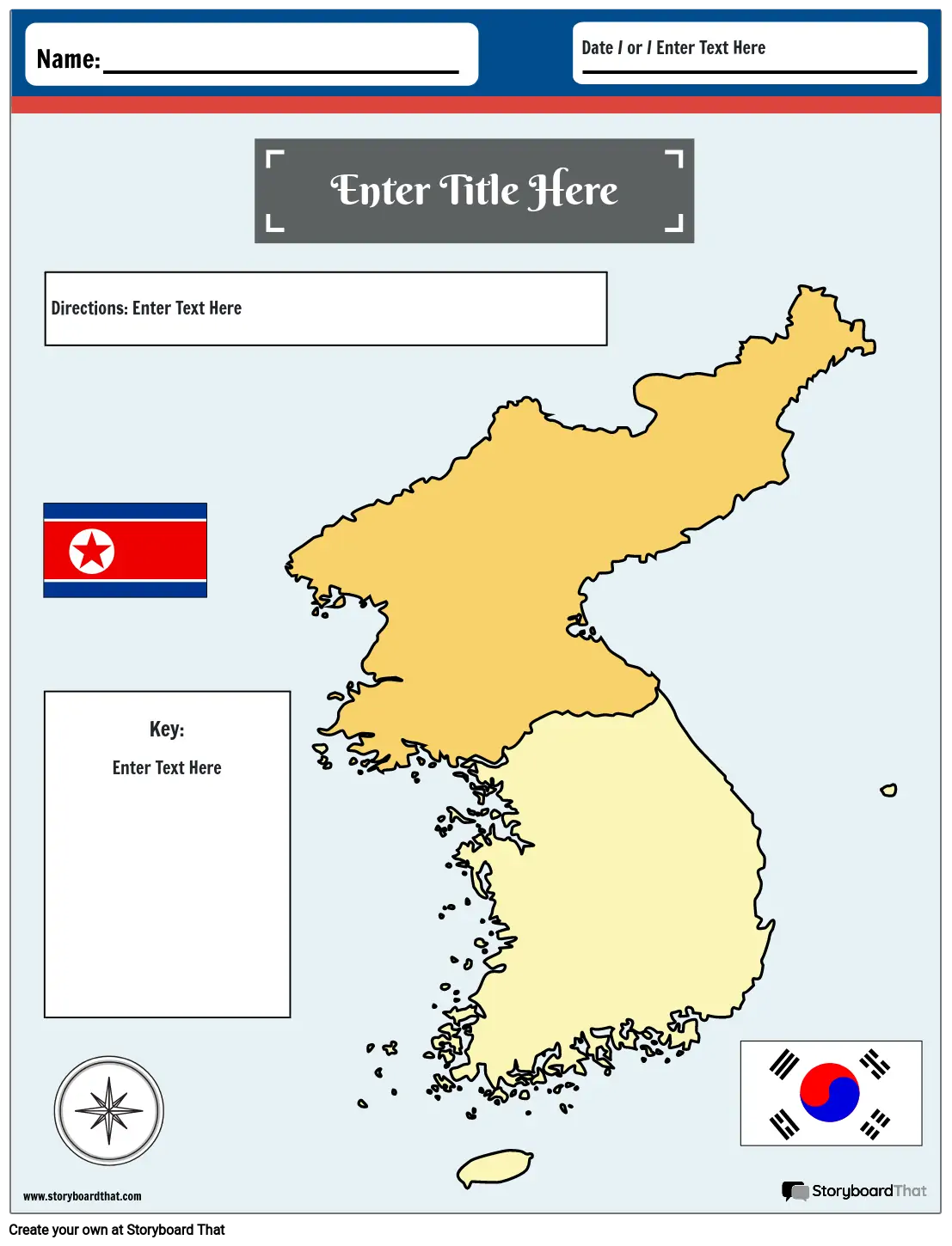 מפת קוריאה