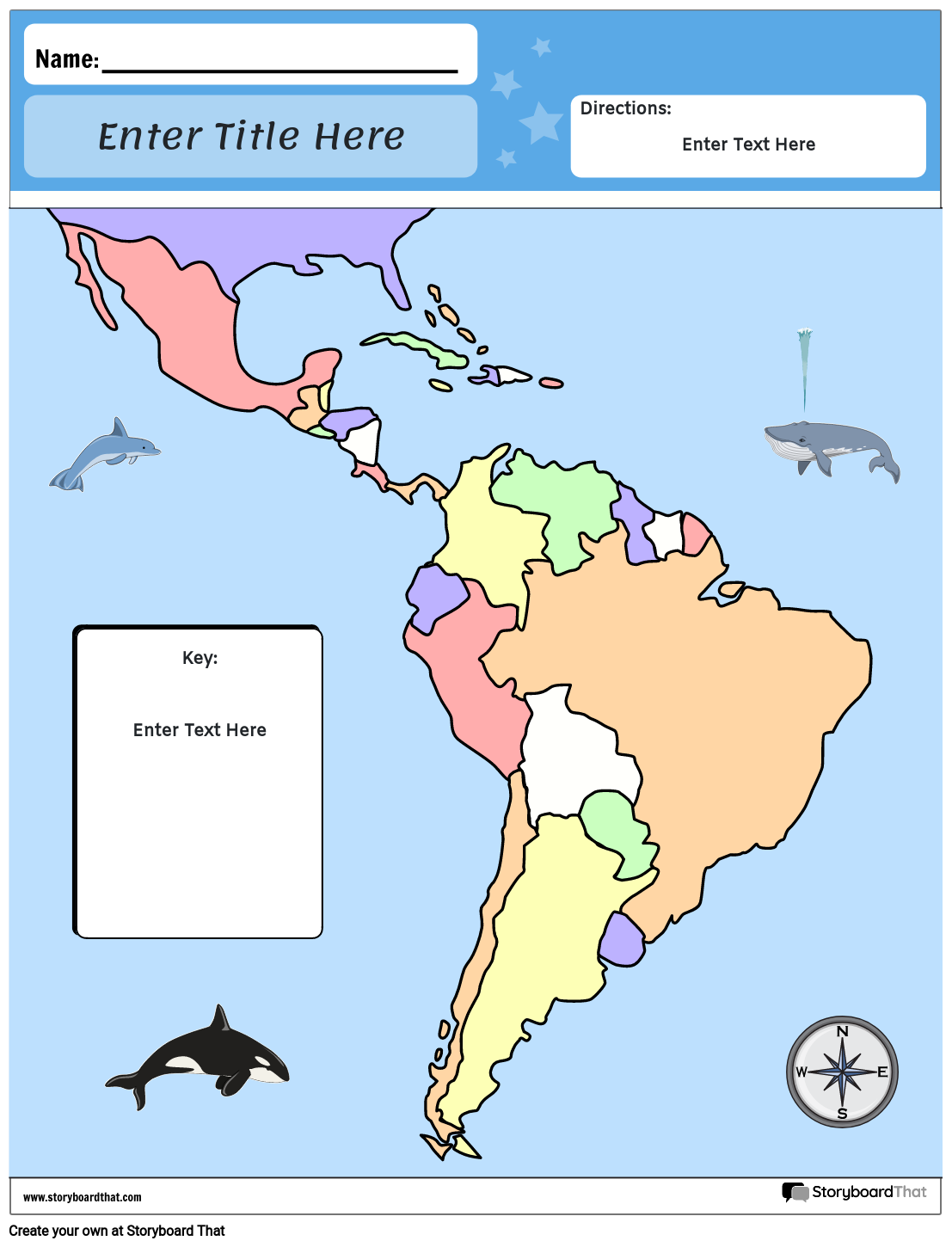 दक्षिण अमेरिका का नक्शा