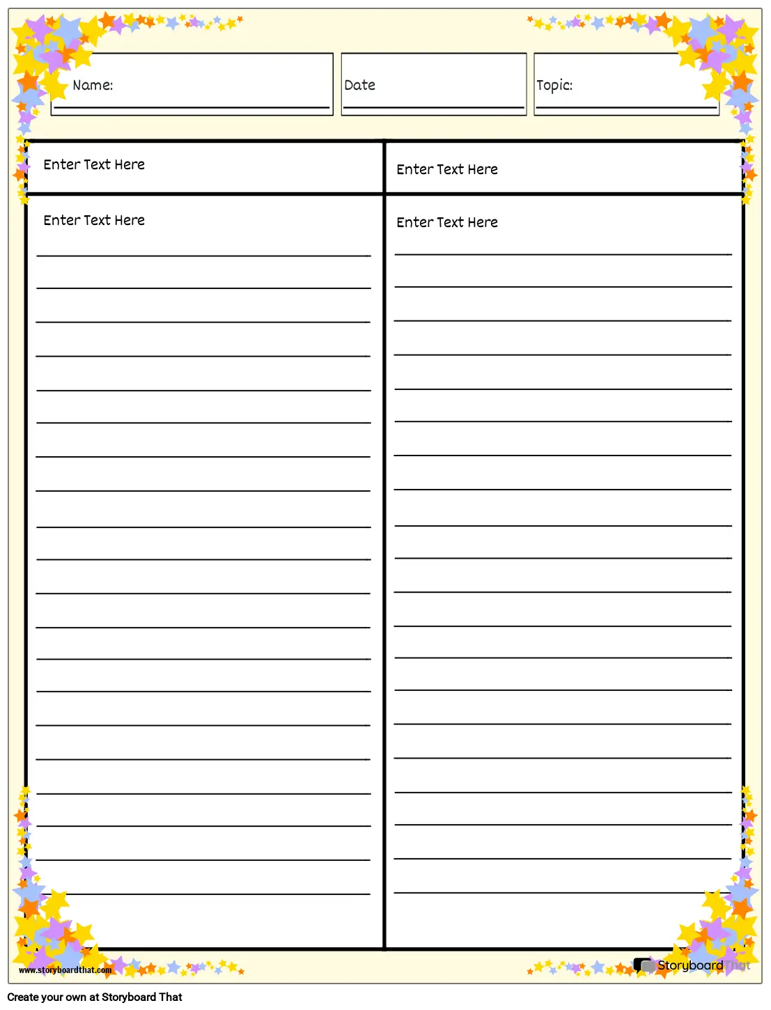 Cornell Notes Portrait Color 5