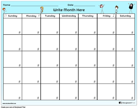 Kalendarski Radni List Učenici