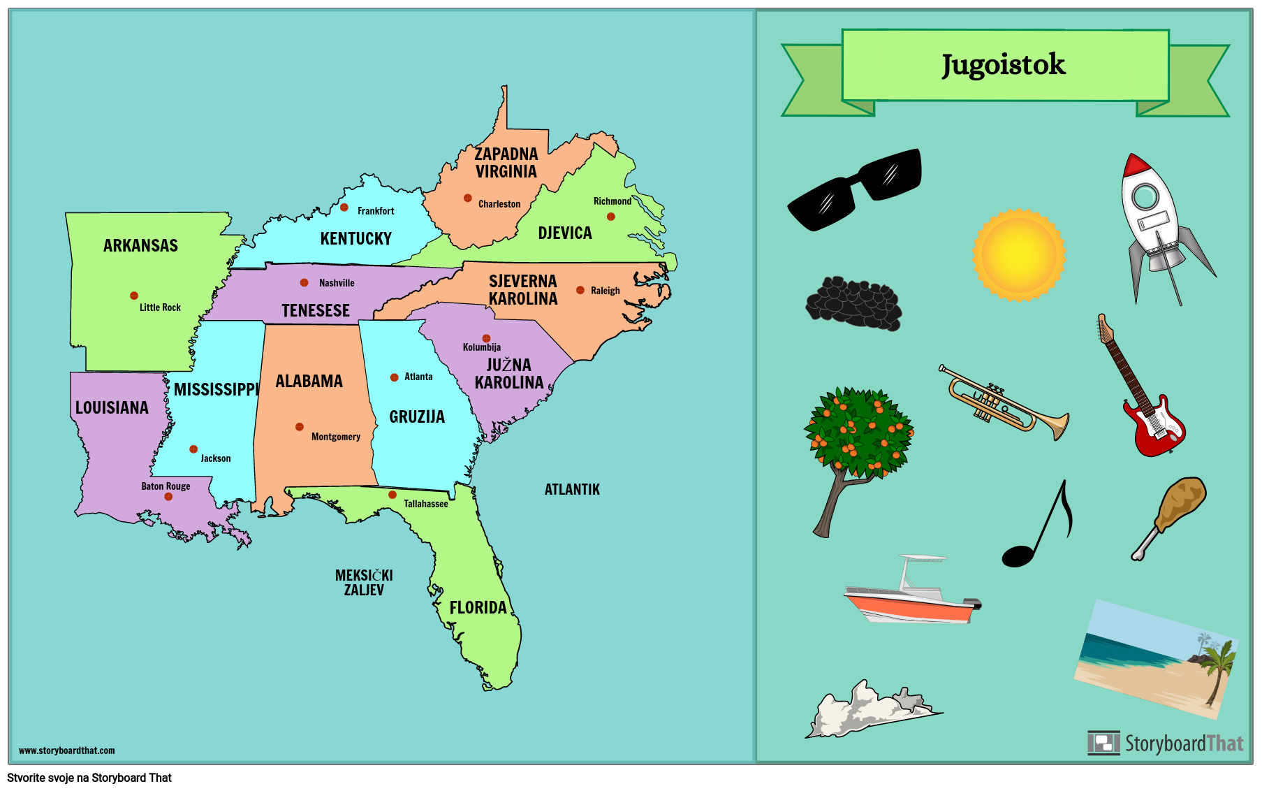 Karta Jugoistočnih Država