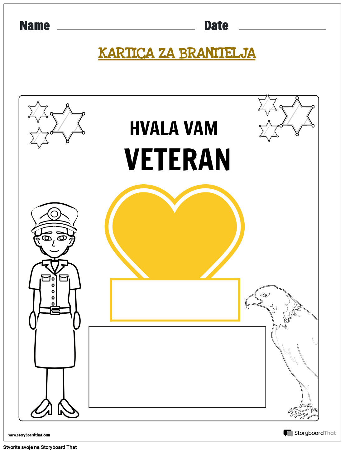 Kartica za veterane za ispis