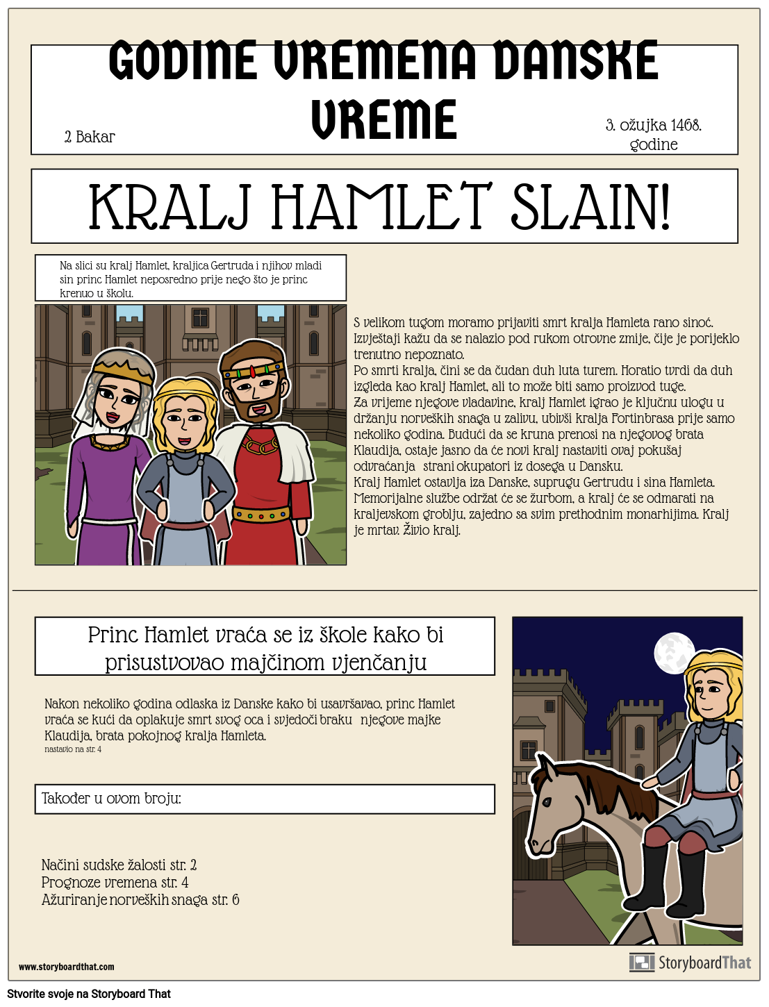 Objava Hamletovih Novina