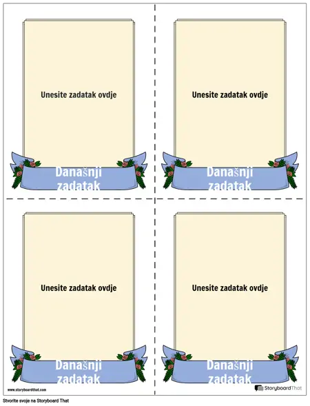 predložak kartice zadataka 8