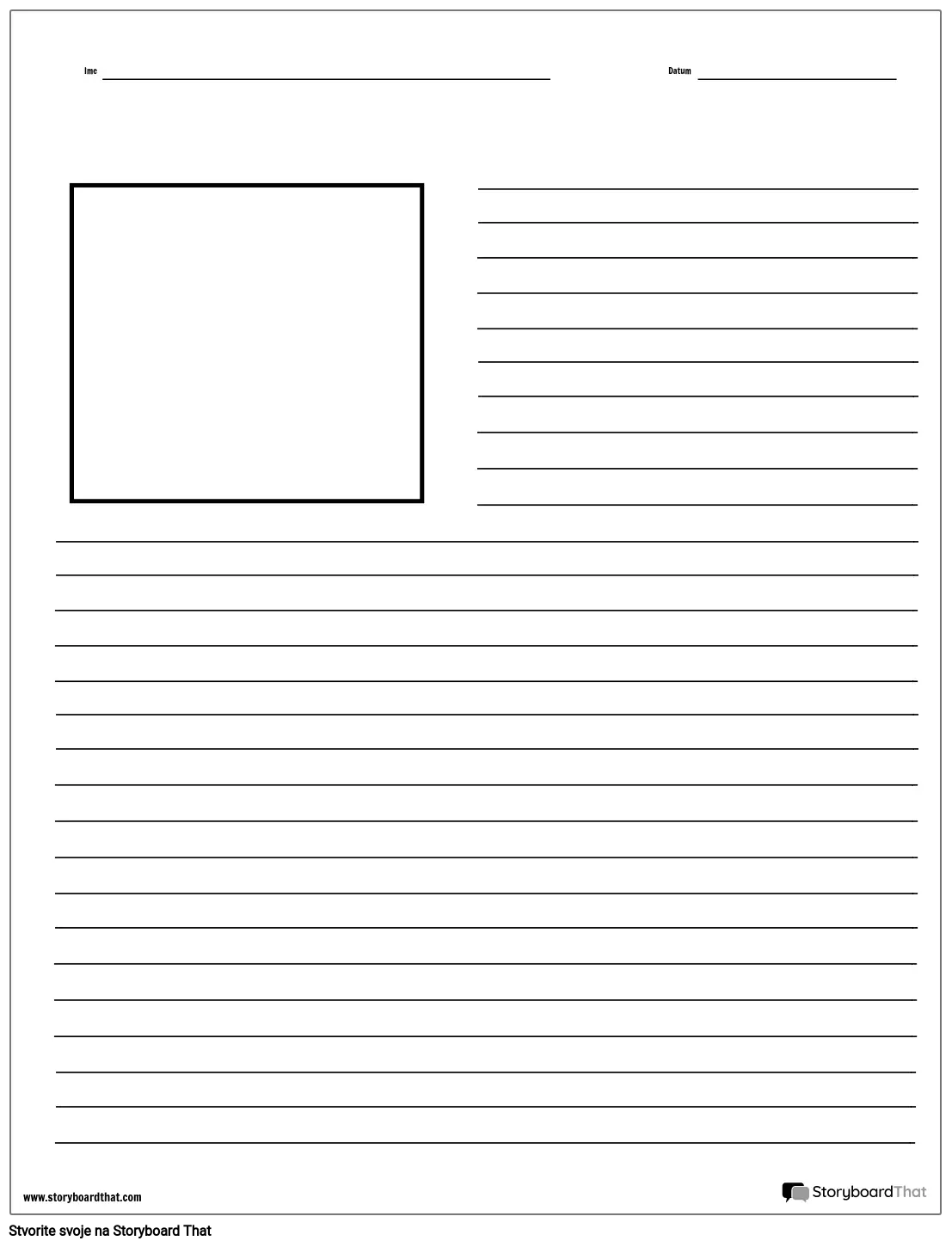 Radni List Story Starter