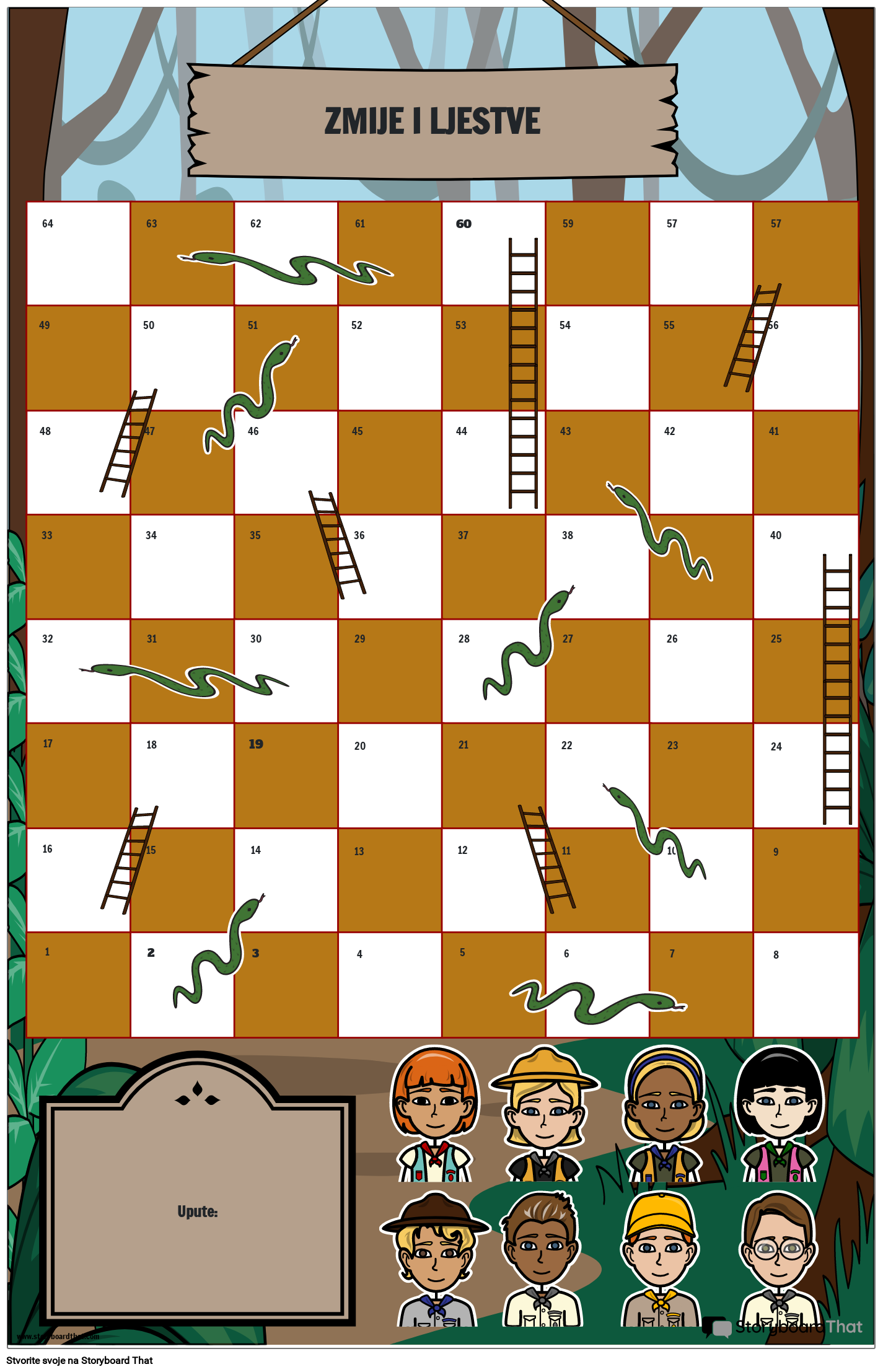 Snakes and Ladders Jungle Edition