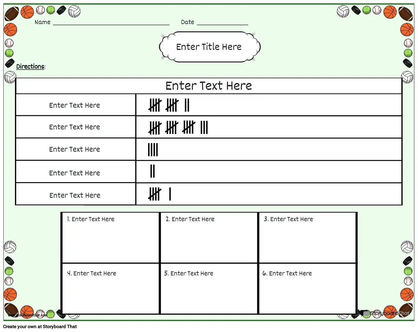 Tally Chart Landscape Color 1