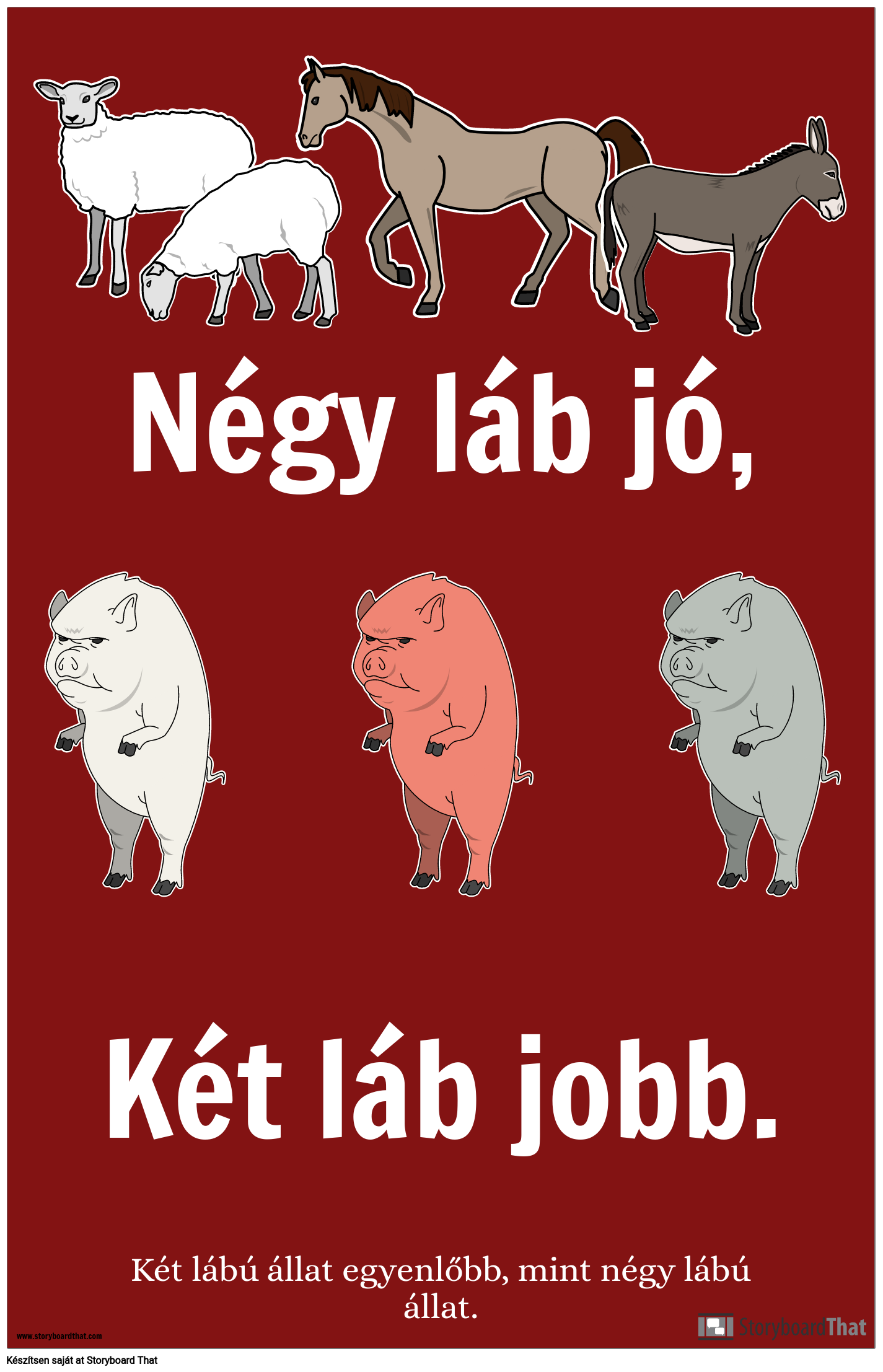 Állatfarm Propaganda Poszter