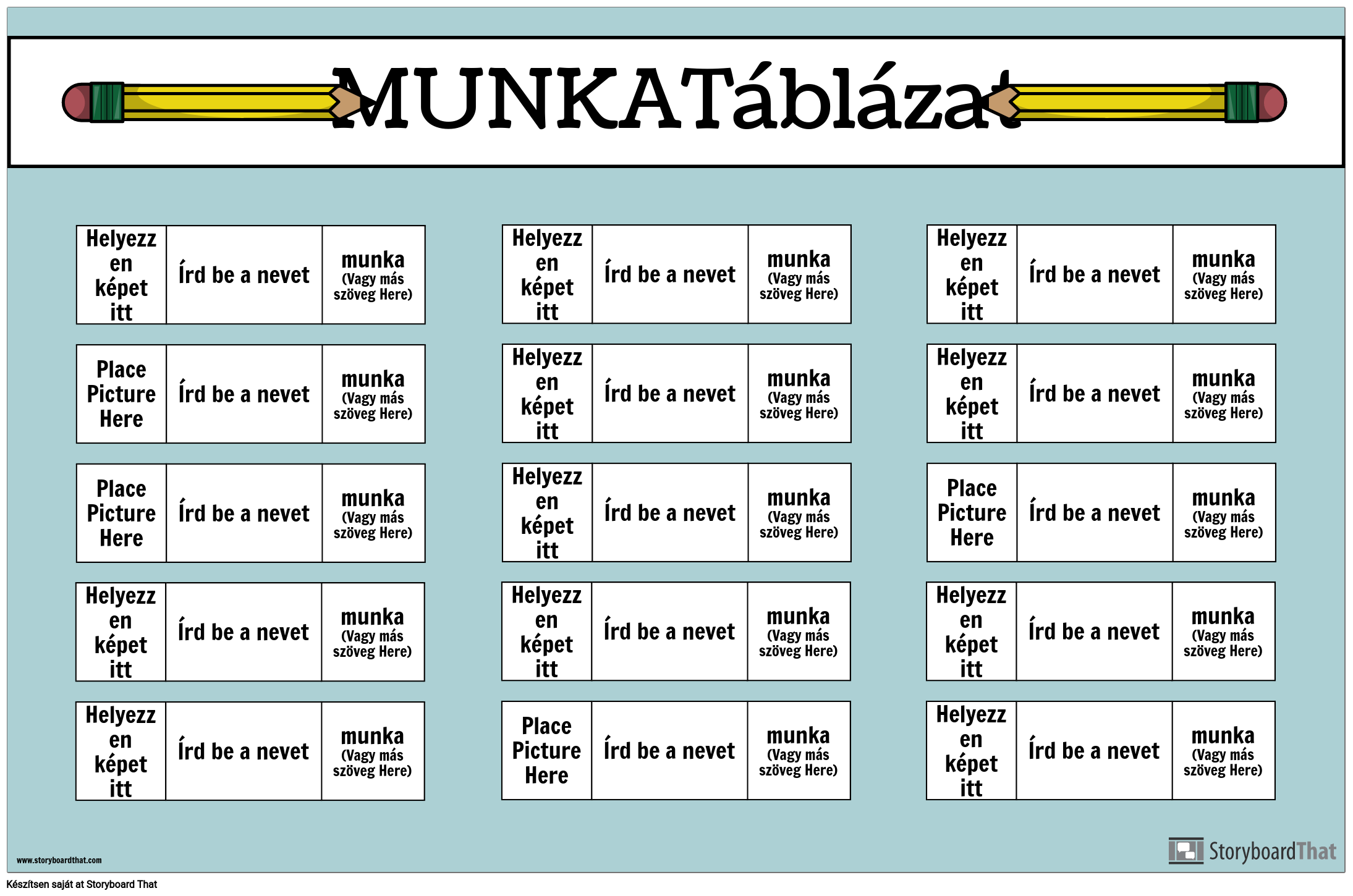 Munka Diagram Poszter
