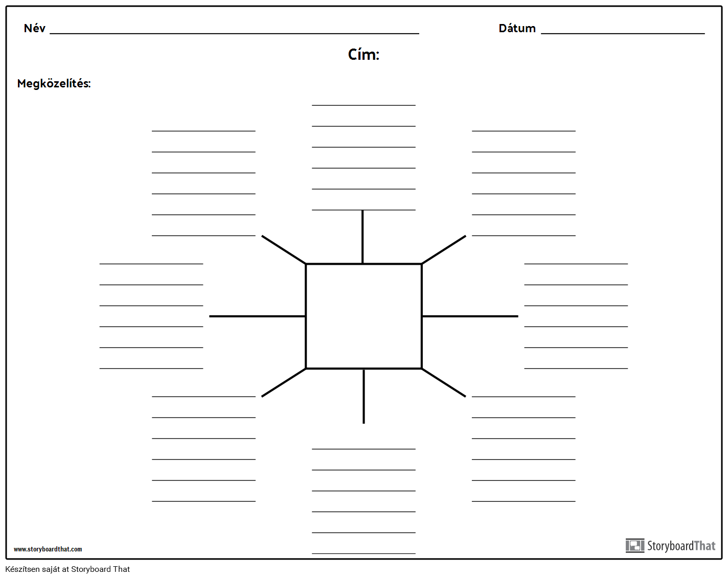 Spider Map with Lines - 8