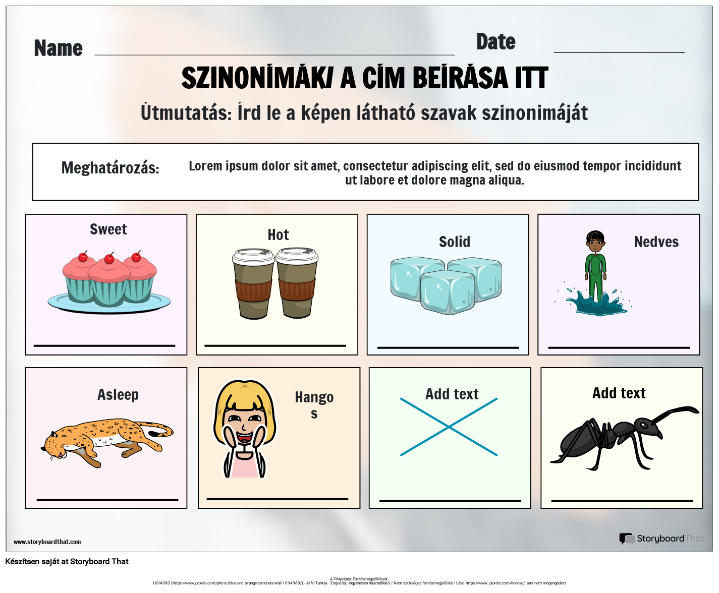 Testreszabhat Szinonim k Munkalap Storyboard Por Hu examples Testreszabhat Szinonim k Munkalap Storyboard Por Hu examples
