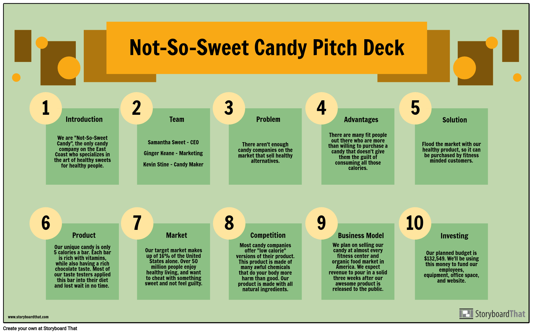Pitch Deck Info Example