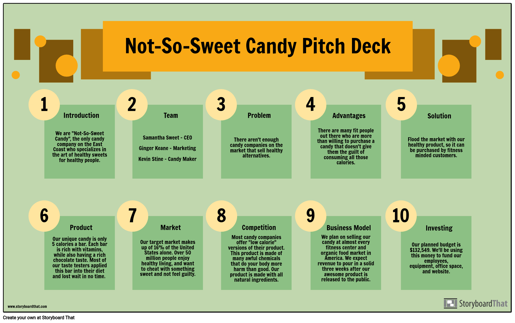 Pitch Deck Info Example Storyboard by infographictemplates