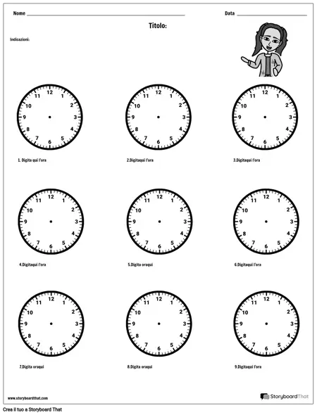 Disegna le Lancette Dell'orologio