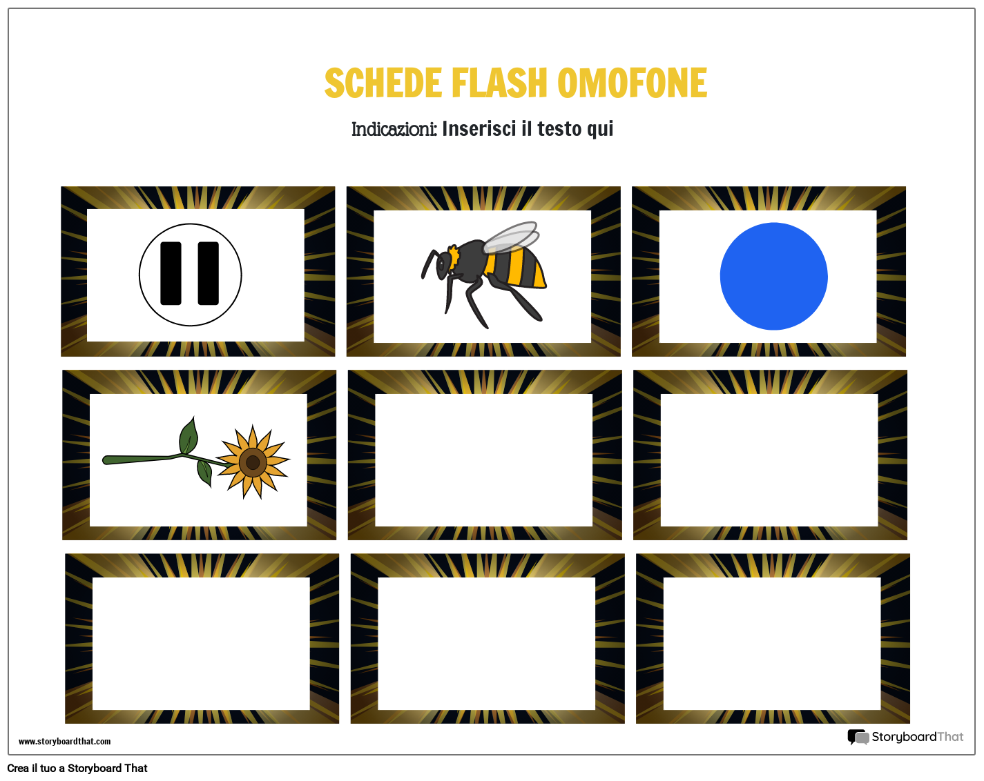 Flashcard omofono