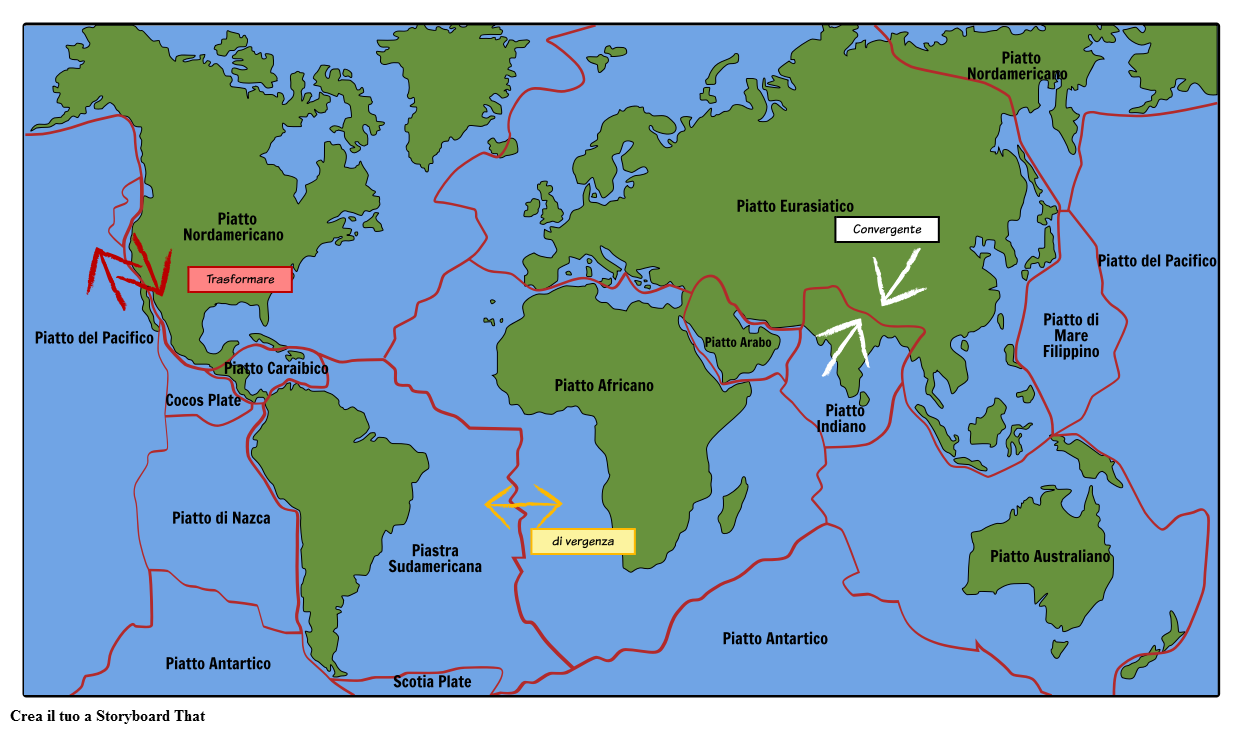 Mappa Piastra Tectonica