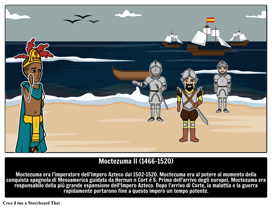 Moctezuma II o Montezuma II - Sovrano Dell'Impero Azteco 