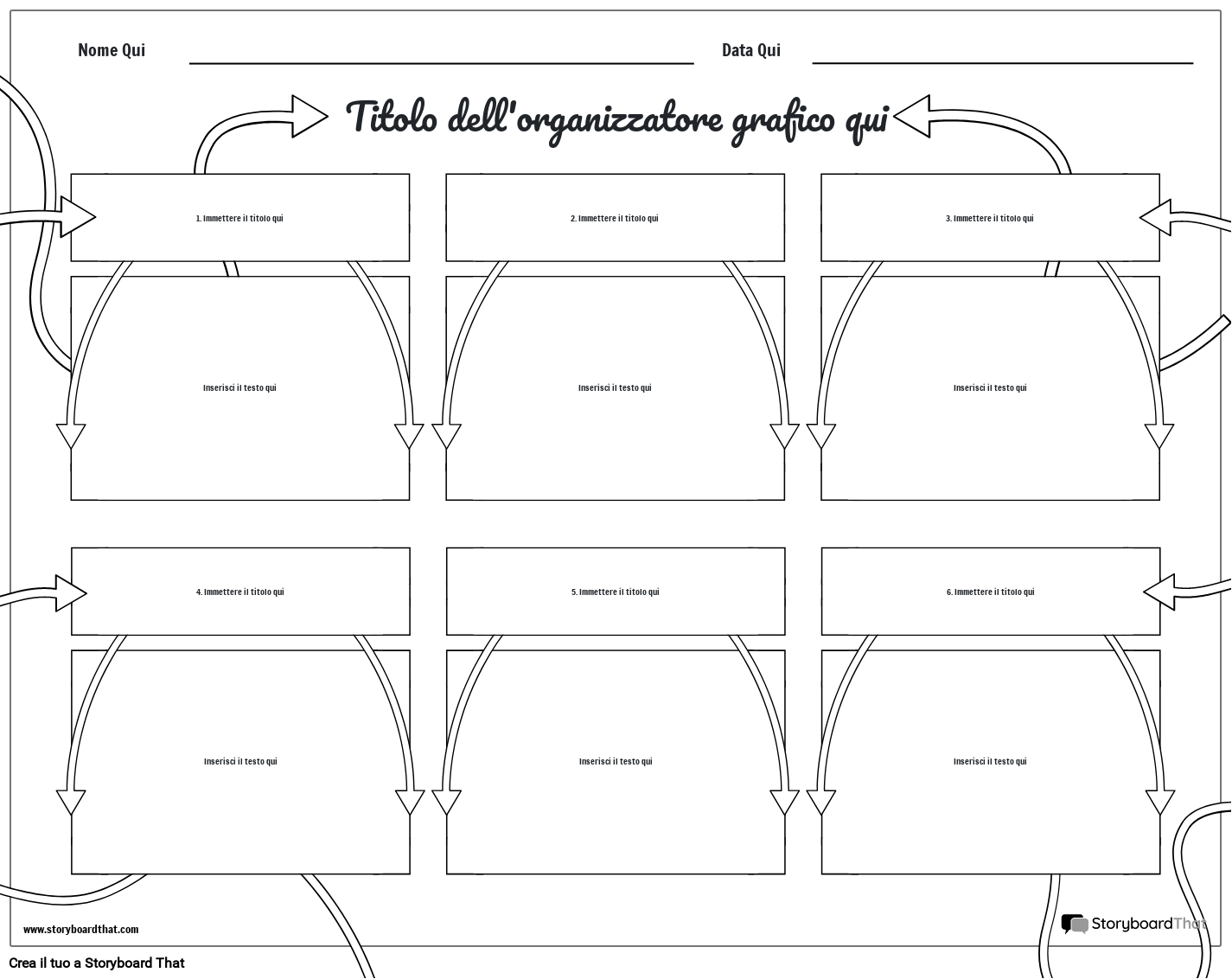 Nuovo Crea pagina General Graphic Organizer 2 (Bianco e nero)