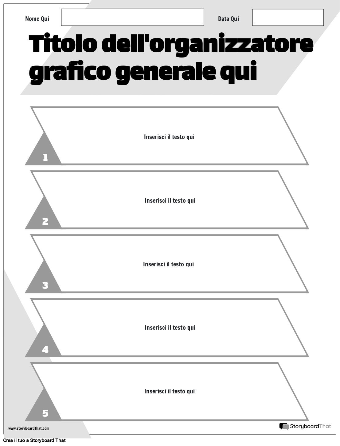 Nuovo Crea pagina General Graphic Organizer 5 (Bianco e nero)